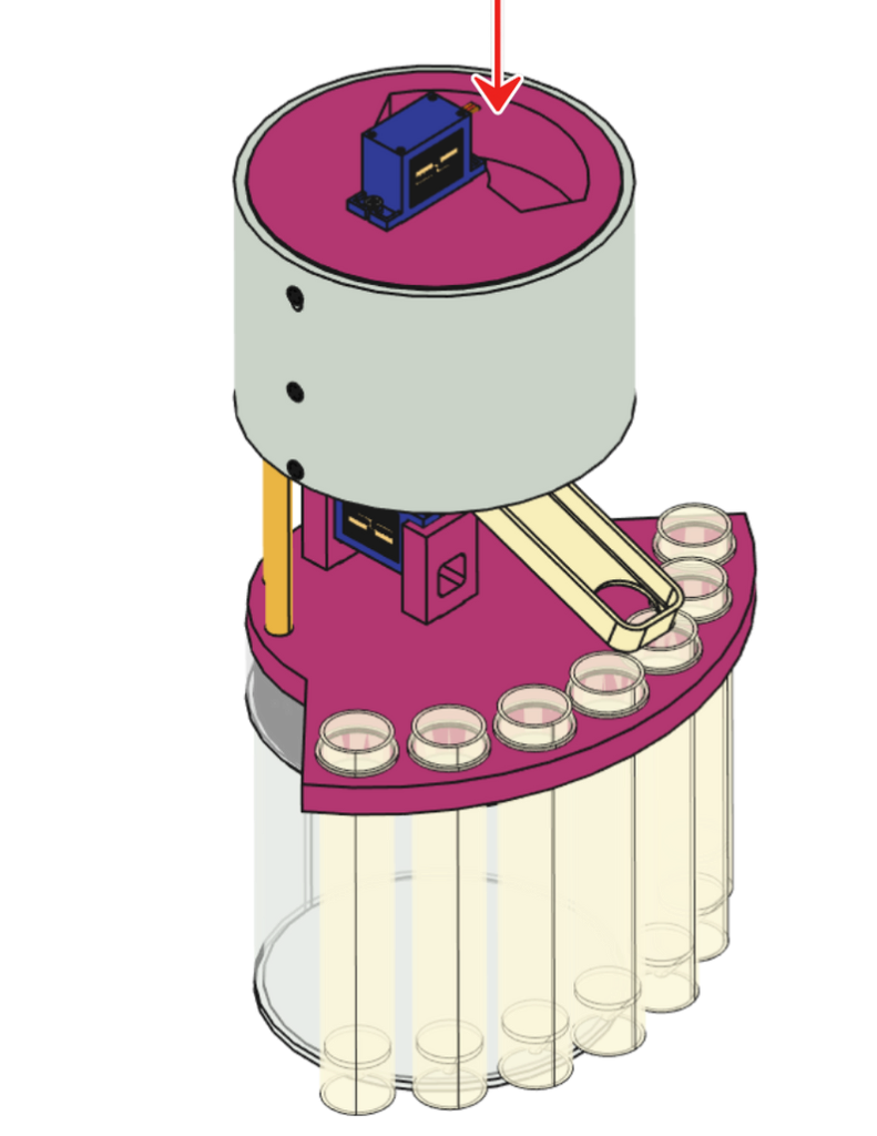 Candy sorter machine loaded with candies